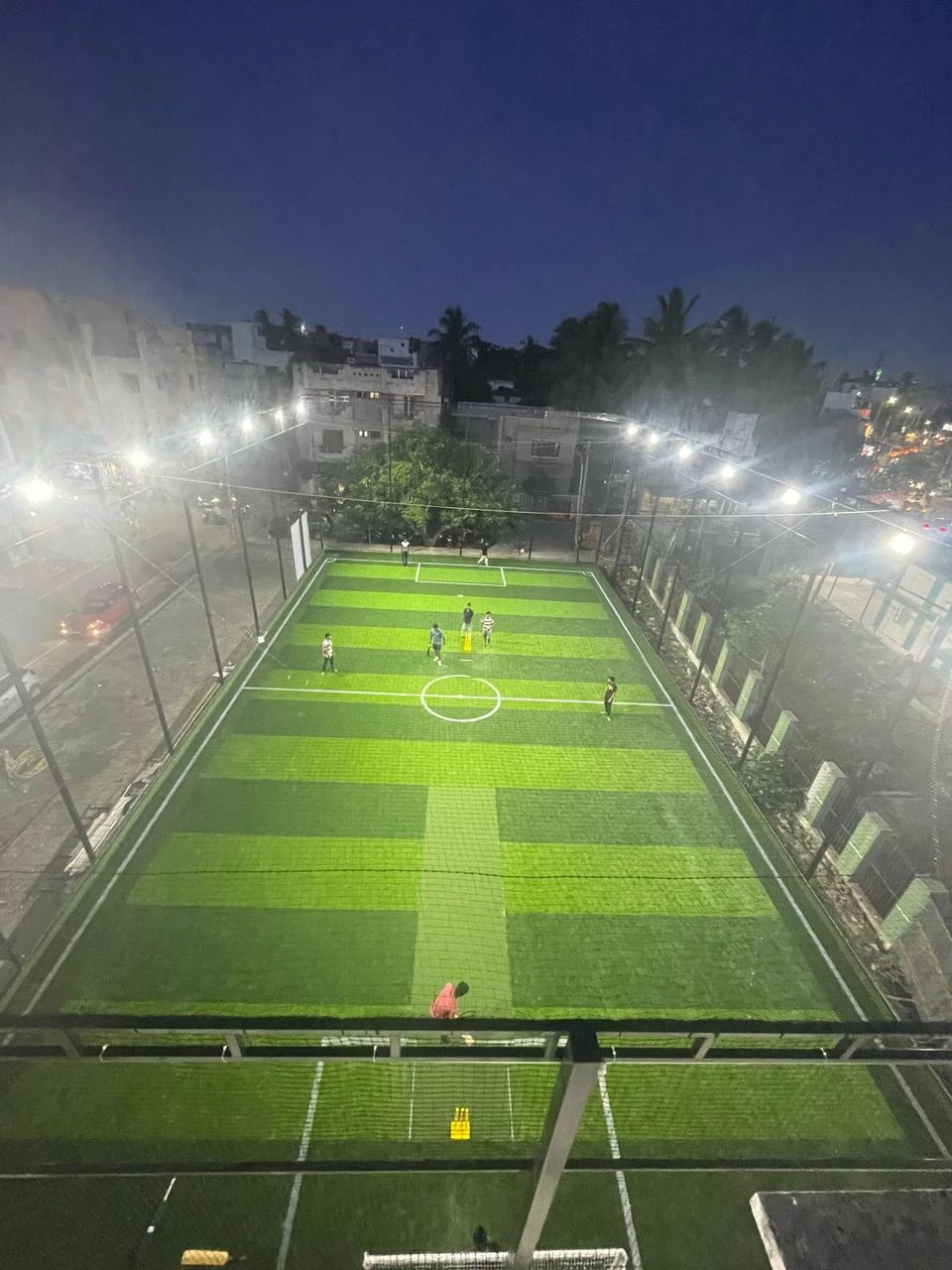 Close view of the professional synthetic turf surface at Wonder Turf